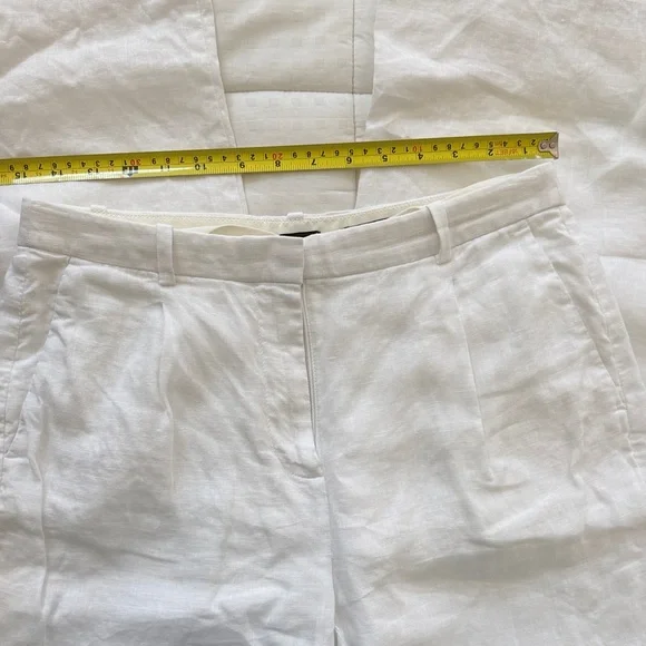 J.Crew White Wide-Leg Linen Essential Pants Petite 8 - Picture 11 of 11